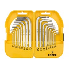 Ключі шестигранні та Torx, набір 18 шт TOPEX