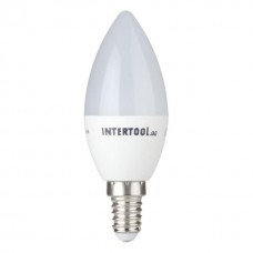 Лампа світлодіодна LED C37, E14, 3 Вт, 150-300 В, 4000 K, 30000 год, гарантія 3 роки (Свічка) INTERTOOL LL-0151