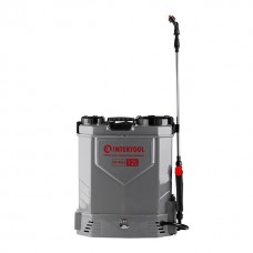 Обприскувач акумуляторний ранцевий 12 л, 3.1 л/хв, батарея 12 В/8 Аг INTERTOOL DT-9012