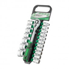 Набір шестигранних головок з тріскачкою, 1/2", 19 од. (8-32 мм) INTERTOOL ET-6019