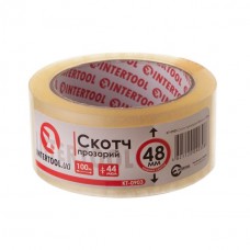 Скотч прозрачный, 100 м × 48 мм, 44 мкм INTERTOOL KT-0903