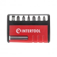 Набор отверточных насадок с магнитным держателем, 8 шт., Cr-V INTERTOOL VT-0107