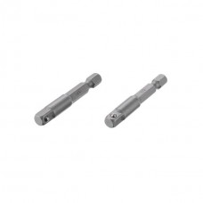 Переходник с Hex 1/4" на квадрат 1/4", под шуруповерт, Cr-V, уп. 2 шт., STORM INTERTOOL VT-0234