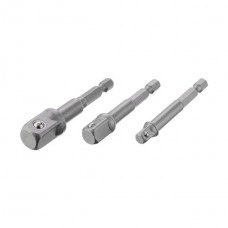 Набор переходников с Hex 1/4" на квадрат 1/4", 3/8", 1/2", под шуруповерт, Cr-V, STORM INTERTOOL VT-0235